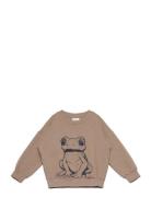 Sweatshirt Ls Tops Sweatshirts & Hoodies Sweatshirts Khaki Green Minym...