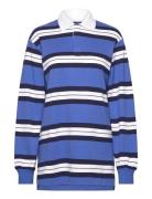 Long-Sleeved Rugby Mini Dress Kort Kjole Blue Monki