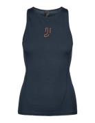 Lithe Tech-Wool Singlet 2.0 Tops T-shirts & Tops Sleeveless Navy Johau...