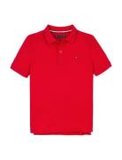 Flag Polo Ss Tops T-shirts Polo Shirts Short-sleeved Polo Shirts Red T...