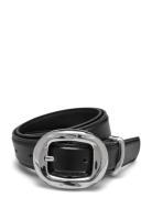 Rounded Buckle Belt Bælte Black Mango