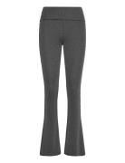 Low Waist Flared Ribbed Trousers Bottoms Trousers Flared Black Monki