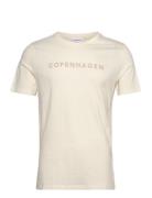 Tee With Hd Lindbergh Flag Tops T-Kortærmet Skjorte Cream Lindbergh