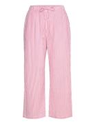 Trousers Pyjama Seersucker Pyjamasbukser Hyggebukser Pink Lindex