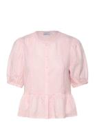 Blouse Teresia Tops Blouses Short-sleeved Pink Lindex