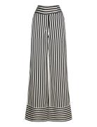 Gabin - Striped Viscose Bottoms Trousers Wide Leg Black Day Birger Et ...