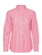 Tjw Reg Pinstripe Poplin Shirt Tops Shirts Long-sleeved Pink Tommy Jea...