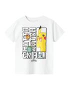 Nkmflame Pokemon Ss Top Noos Sky Tops T-Kortærmet Skjorte White Name I...