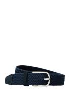 Slhtom Braided Textile Belt Accessories Belts Braided Belt Navy Select...