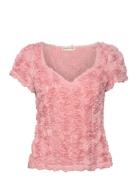 261 Louise Top Designers Blouses Short-sleeved Pink Ida Sjöstedt