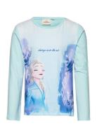 Tshirt Tops T-shirts Long-sleeved T-Skjorte Blue Frost