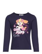 Tshirt Tops T-shirts Long-sleeved T-Skjorte Navy Paw Patrol