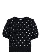 Vidottie 2/4 Sleeve Knit Top Tops Knitwear Jumpers Black Vila