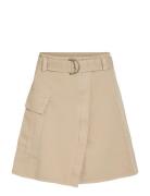 Vitilo Hw Belt Skirt Skirts Short Skirts Beige Vila