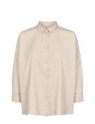 Thana W Tops Shirts Long-sleeved Shirts Beige MarMar Copenhagen