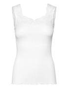 Rwbeatha Sl Lace Top Tops T-shirts & Tops Sleeveless White Rosemunde