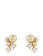 Lise Irregular Ear G/Clear Accessories Jewellery Earrings Studs Gold S...