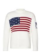 The I Heart Polo Flag Sweater Tops Knitwear Round Necks White Polo Ral...