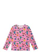 Fest Pippi Tröja Tops T-shirts Long-sleeved T-Skjorte Pink Martinex