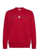 Graphic C-Neck Sweat Tops Sweatshirts & Hoodies Sweatshirts Red GANT