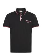 2-Col Tipping Ss Pique Polo Tops Polos Short-sleeved Black GANT