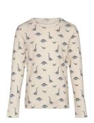 Nmmgeo Avu Ls Slim Top Lil Tops T-shirts Long-sleeved T-Skjorte Cream ...