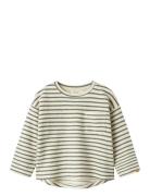 Nmmtadeo Ls Rlx Top Lil Tops T-shirts Long-sleeved T-Skjorte Cream Lil...