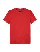 Essential Cotton Reg Fit Tee Ss Tops T-Kortærmet Skjorte Red Tommy Hil...