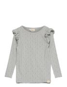 Nmfgago Kuo Ls Slim Top Lil Tops T-shirts Long-sleeved T-Skjorte Grey ...