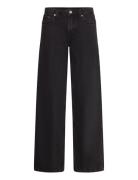 Ample Low Rise Loose Wide Leg Jeans Bottoms Jeans Wide Black Weekday