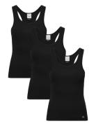 Scoop Neck Cotton Tank 3Pk Top Black Calvin Klein