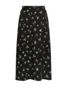 Mschjusine Karalynn Skirt Aop Skirts Knee-length & Midi Skirts Black M...