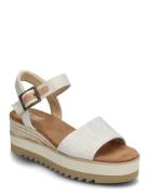 Diana Espadrillos Med Hæl Sandal Cream TOMS