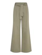 Fqcount-Pants Bottoms Trousers Wide Leg Khaki Green FREE/QUENT