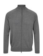 Bs Stamatis Regular Fit Knitwear Tops Knitwear Full Zip Jumpers Grey B...