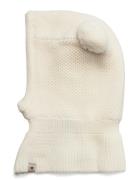 Balaclava Windstop W. Pompoms Accessories Headwear Balaclava Cream Hut...