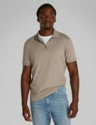 Liquid Touch Welt Zip Polo Tops Polos Short-sleeved Grey Calvin Klein