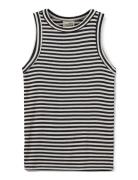 Julliesy Rib Top Tops T-shirts Sleeveless Black Sofie Schnoor Young
