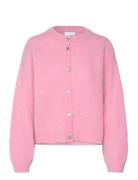 Kae Knit Cardigan Tops Knitwear Cardigans Pink Noella