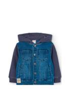 Denim Jacket Combined Tops Sweatshirts & Hoodies Hoodies Blue Boboli