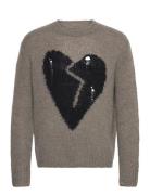 Luvheart Tops Knitwear Round Necks Brown AllSaints