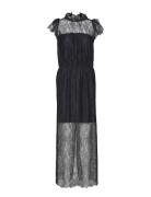 Long Ruffled Lace Dress Maxikjole Festkjole Black DESIGNERS, REMIX