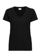 2Nd Beverly Tops T-shirts & Tops Short-sleeved Black 2NDDAY