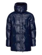 Hooded Puffer Coat Parka Jakke Blue Rains