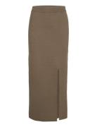 Talligz Hw Long Skirt Lang Nederdel Brown Gestuz