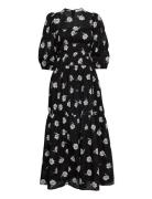 Derja Gathered Dress Maxi Length Maxikjole Festkjole Black IVY OAK