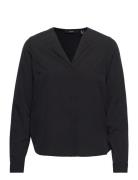 Vmfiona Ls Top Wvn Lt Tops Blouses Long-sleeved Black Vero Moda