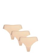 Ua Pure Stretch Ns Thong Sport Panties Thong Beige Under Armour