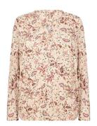 Sc-Felicity Aop Tops Blouses Long-sleeved Pink Soyaconcept