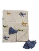 Plane Throw Home Sleep Time Blankets & Quilts Beige Bloomingville